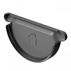 Заглушка желоба металлическая Docke Stal Premium RAL 7024 Графит 125 мм