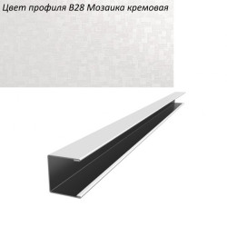 П-образный профиль алюминиевый Cesal B28 Мозайка кремовая 14х14х3000х0,53 мм