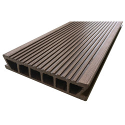 Террасная доска цвет Венге Deckron (Декрон) 28*153*6000 мм вельвет